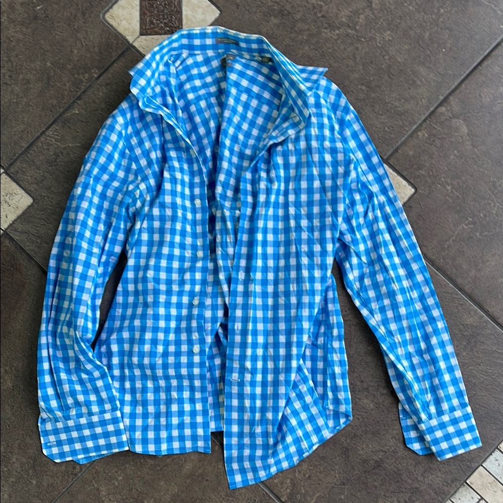 Calibrate Blue and White Checkered Shirt